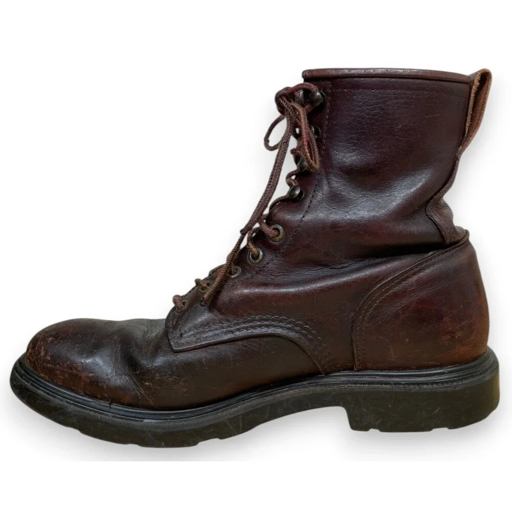 Vintage Red Wing 931 Supersole Boots Mens 9.5 EE E2 Brown Leather Lace Work USA